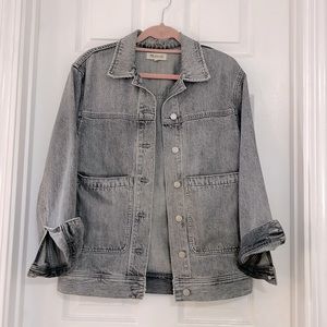 Madewell Denim Patch Pocket Trucker Jacket in Noll Wash